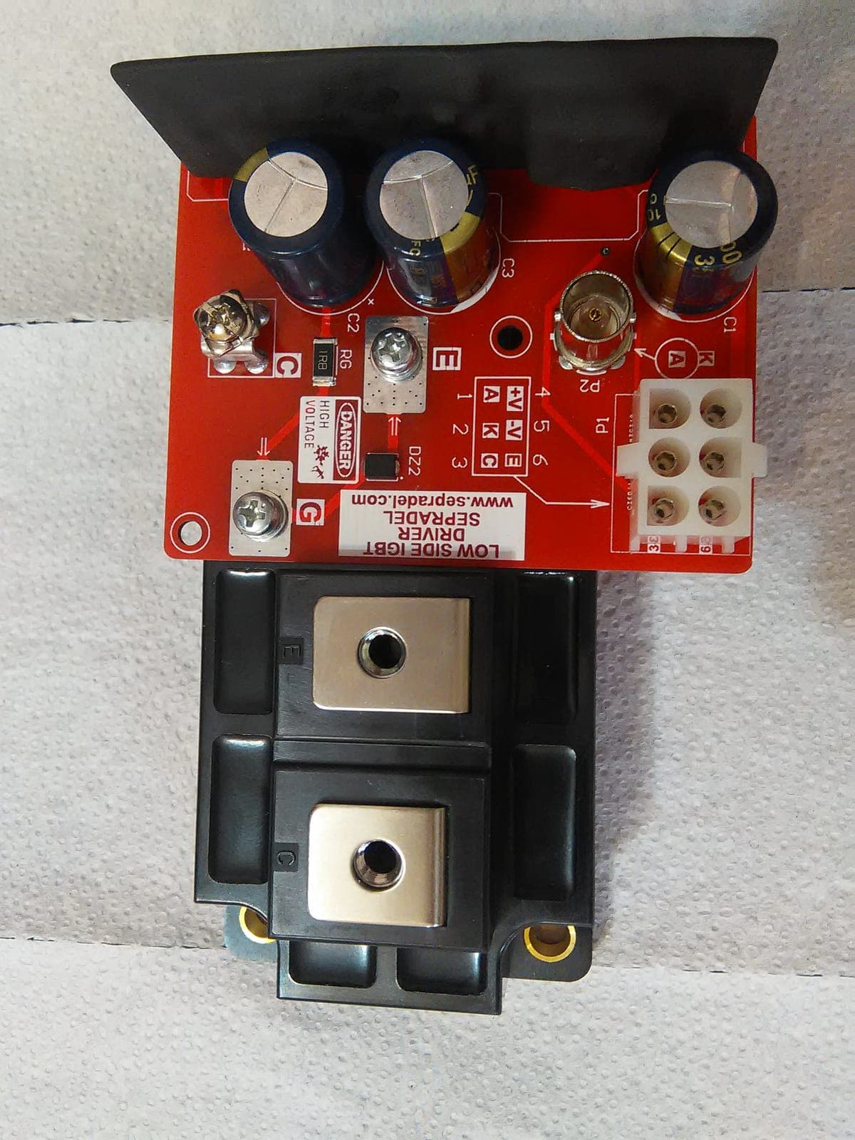 Driver de IGBT visto desde arriba