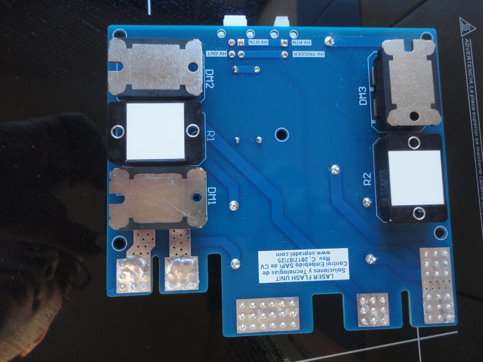 Tarjeta snubber del IGBT, lado de los módulos
